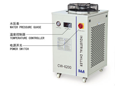 S&A water chiller system for cooling wire edm machines