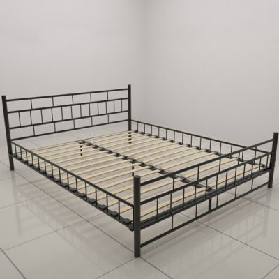Új acélkonstrukciós stabil ágy most ajándék ágyráccsal! 02 fekete